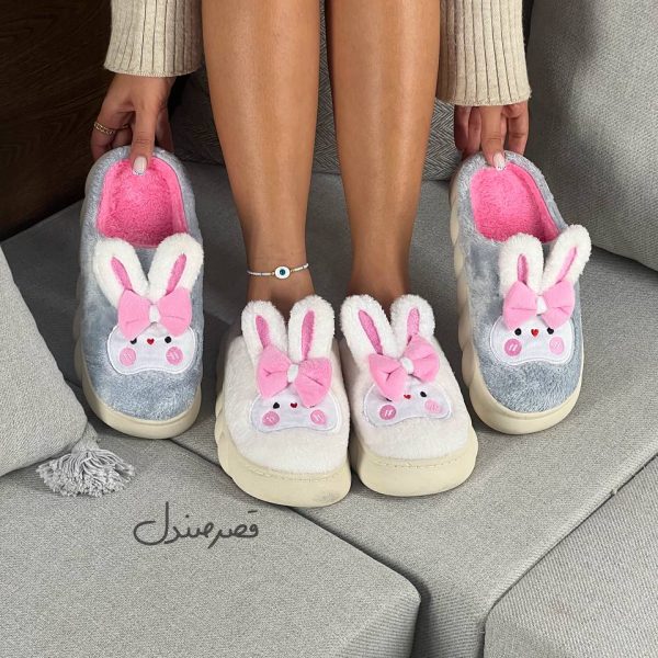 پاپوش خرگوش پاپیون دار زنانه